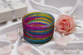 Rain Drop Glass Bangles – Make Every Occasion Special (Dark - Multicolor) -  PREMIUM QUALITY