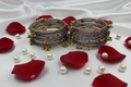 Royal Kashmiri Elegance with Rain Drop Glass Bangles – Make Every Occasion Special (Light Purple) -  PREMIUM QUALITY
