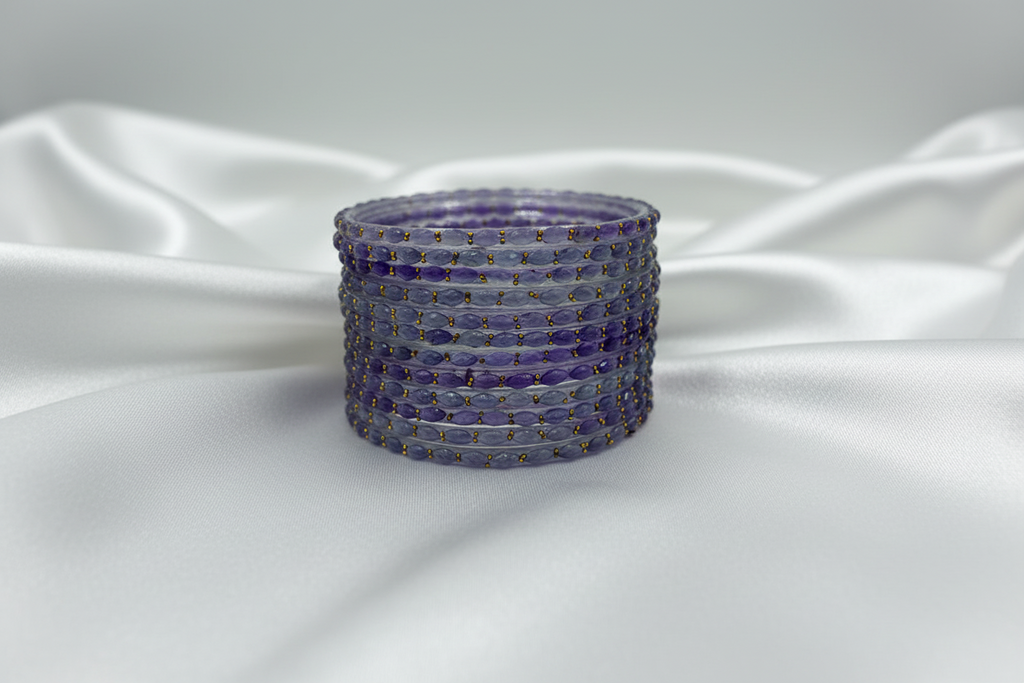 Rain Drop Glass Bangles – Make Every Occasion Special (Light Purple) -  PREMIUM QUALITY