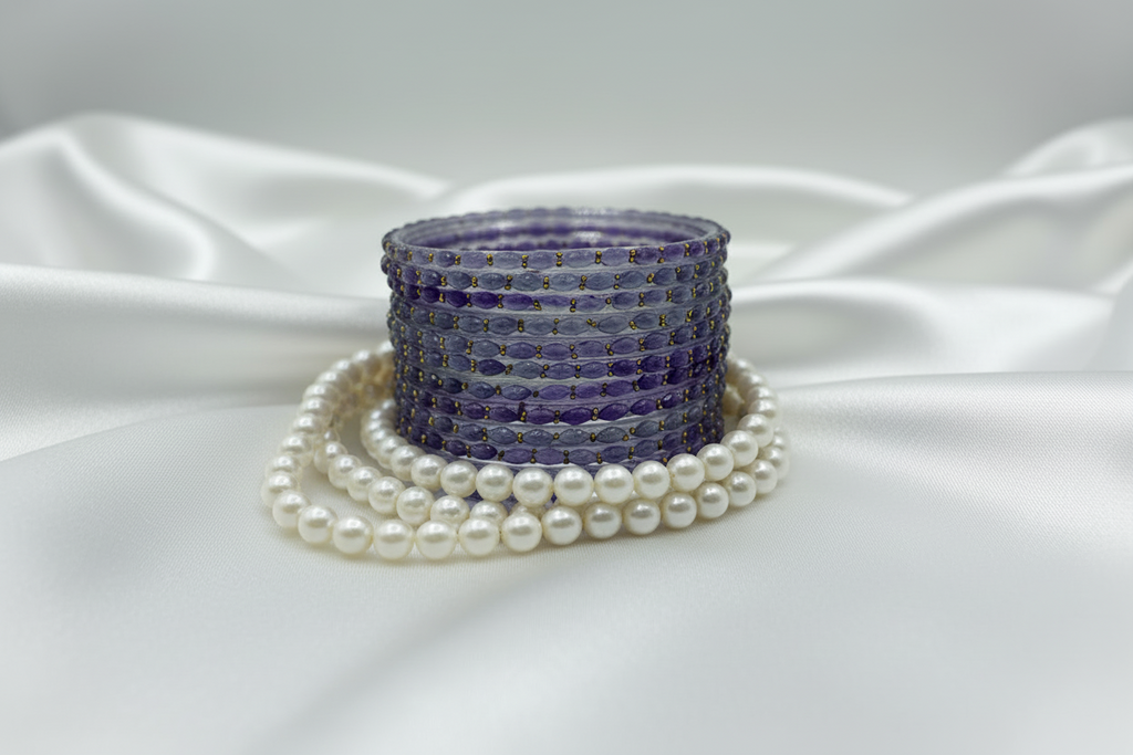 Rain Drop Glass Bangles – Make Every Occasion Special (Light Purple) -  PREMIUM QUALITY