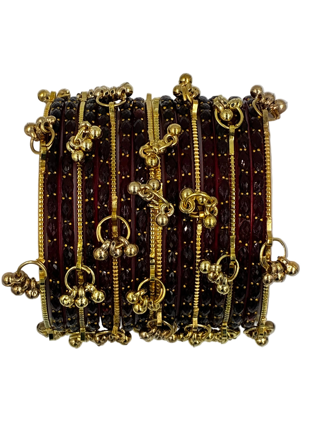 Royal Kashmiri Elegance with Rain Drop Glass Bangles – Make Every Occasion Special (Dark - Maroon) -  PREMIUM QUALITY