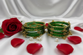 Royal Kashmiri Elegance with Rain Drop Glass Bangles – Make Every Occasion Special (Green) - PREMIUM QUALITY