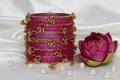 Royal Kashmiri Elegance with Rain Drop Glass Bangles – Make Every Occasion Special (Pink) - PREMIUM QUALITY