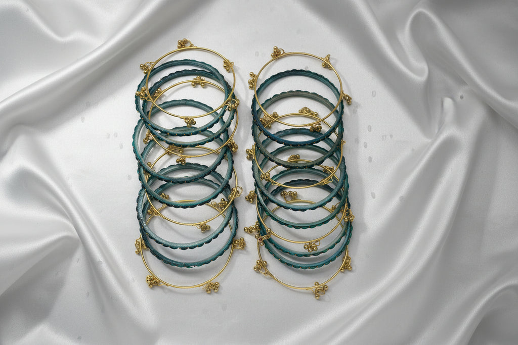 Royal Kashmiri Elegance with Rain Drop Glass Bangles – Make Every Occasion Special (Radium) - PREMIUM QUALITY