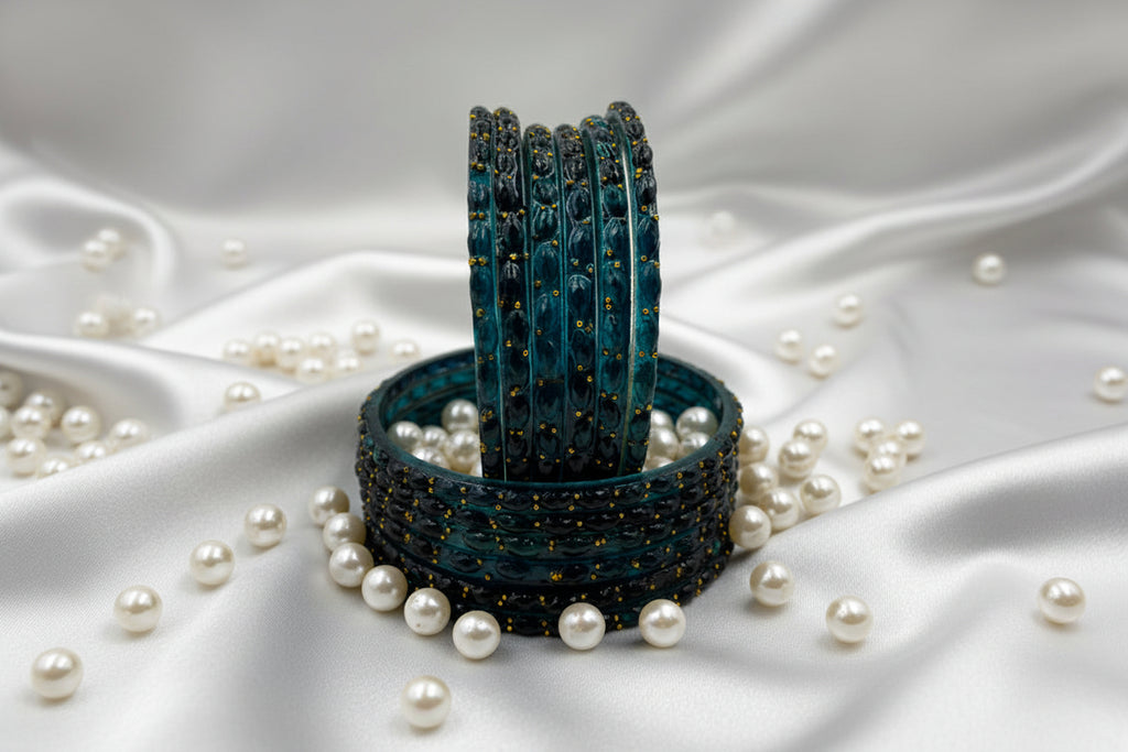 Rain Drop Glass Bangles – Make Every Occasion Special (Radium) - PREMIUM QUALITY
