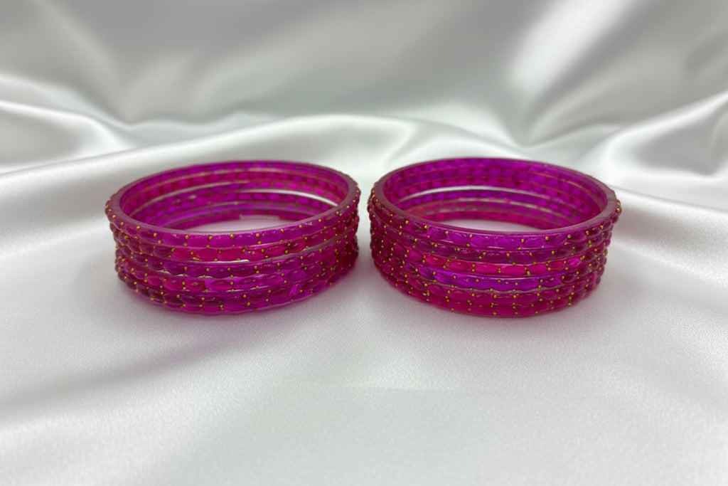 Rain Drop Glass Bangles – Make Every Occasion Special (Rani) - PREMIUM QUALITY