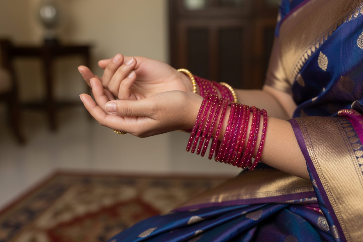 Rain Drop Glass Bangles – Make Every Occasion Special (Rani) - PREMIUM QUALITY