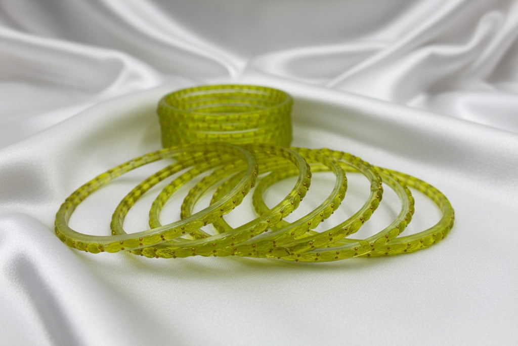 Rain Drop Glass Bangles – Make Every Occasion Special (Dhani) - PREMIUM QUALITY