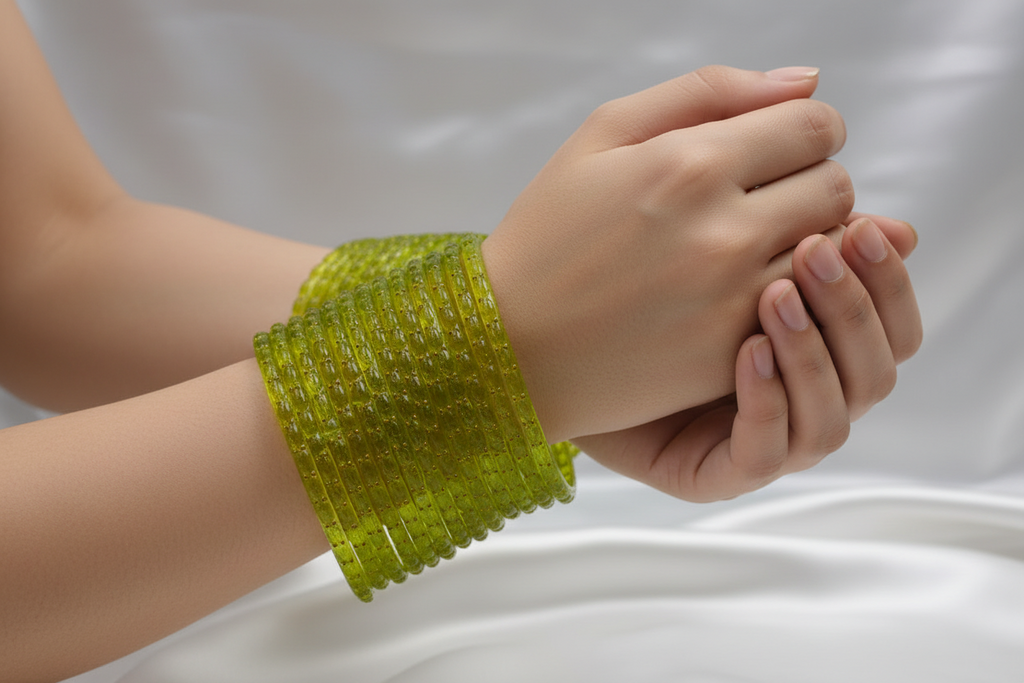 Rain Drop Glass Bangles – Make Every Occasion Special (Dhani) - PREMIUM QUALITY